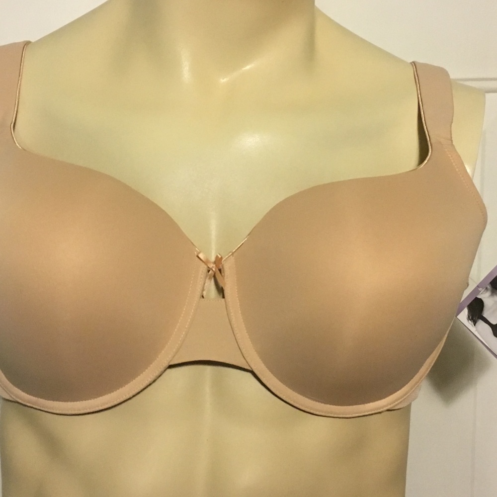 Catherines Balconette Underwire Bra Beige Medium Coverage Adjustable 52DD
